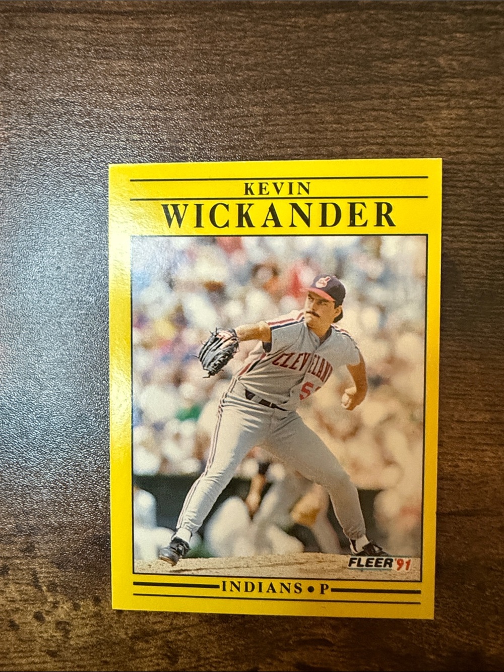 Kevin Wickander Fleer '91 Baseball Card - Yellow Border